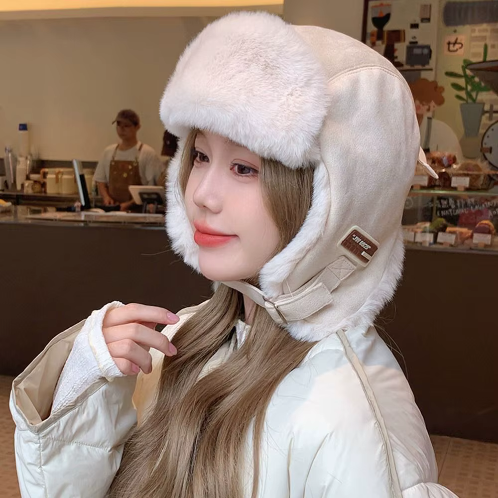 Gorro Ushanka de piel – Cortaviento cálido para pescadores de invierno - imagen 5