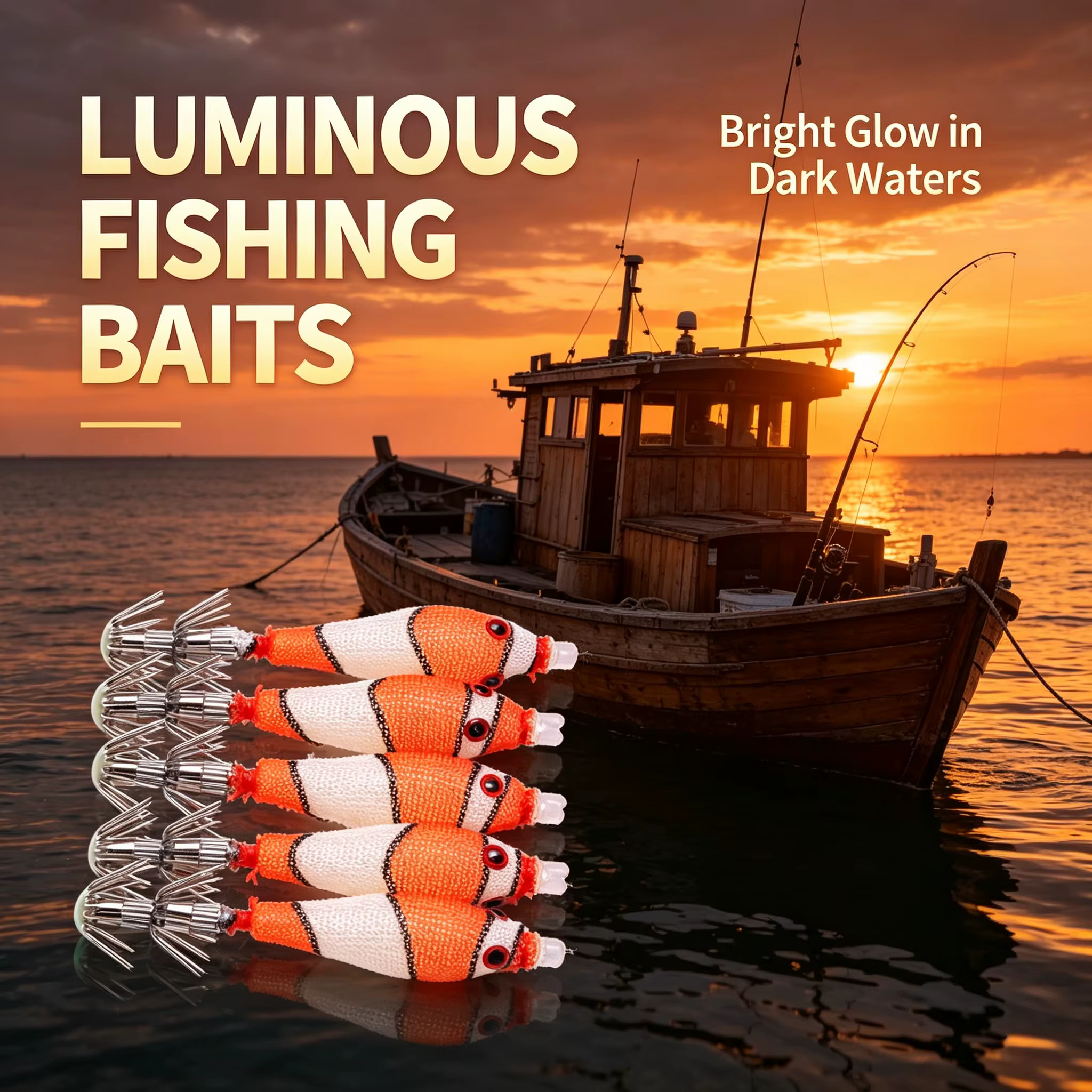 Señuelo Luminoso Nocturno para Pesca de Calamar y Pulpo - imagen 2