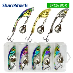 ShareShark Señuelos Giratorios tipo Cuchara VIB con lentejuelas
