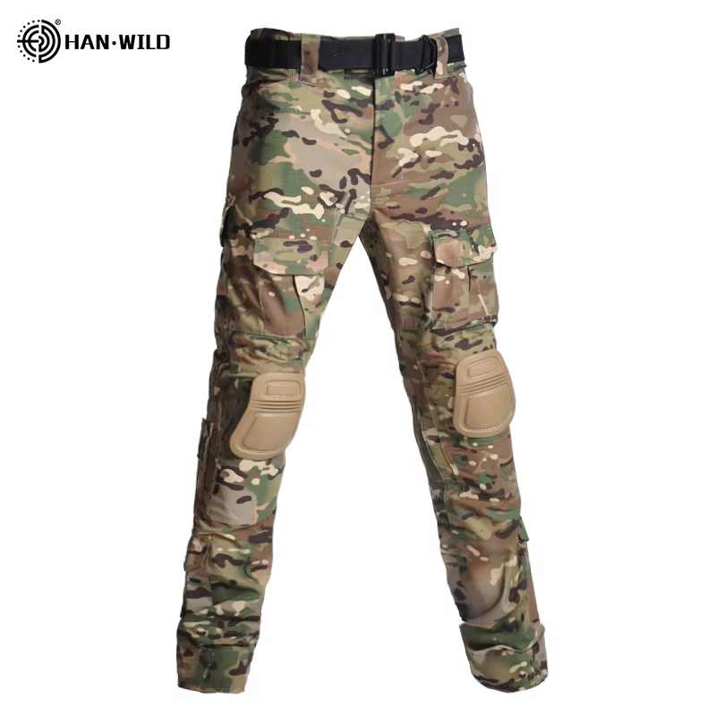 Han Wild Pantalones Tácticos de Pesca con Rodilleras