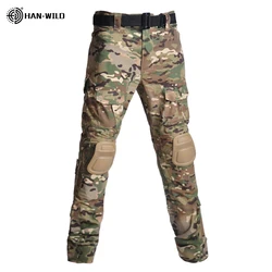 Han Wild Pantalones Tácticos de Pesca con Rodilleras