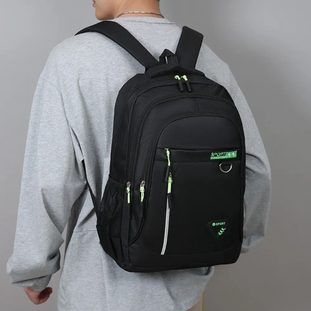 Mochila de nailon multicapa con bolsillos y compartimentos - imagen 5