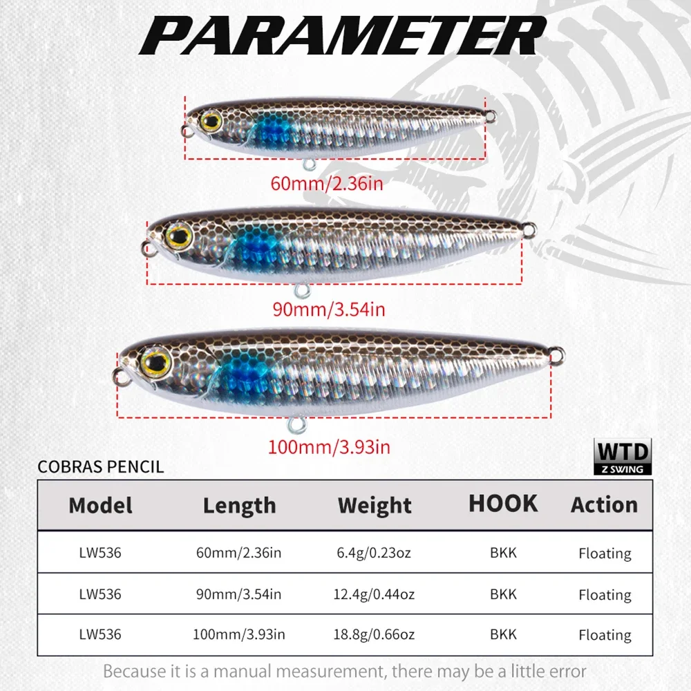 Hunthouse WTD – Señuelo Topwater Lápiz Duro para Lubina Agua Salada - imagen 4