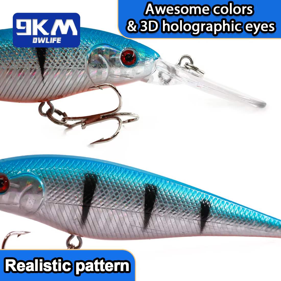 Señuelo Minnow Topwater 11,5 cm – Triple para Trucha y Lubina - imagen 5