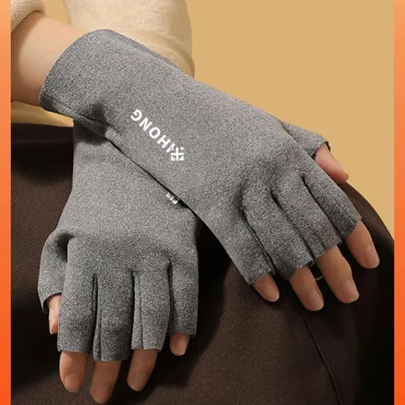 Guantes calefactables gruesos para invierno – medios dedos - imagen 3
