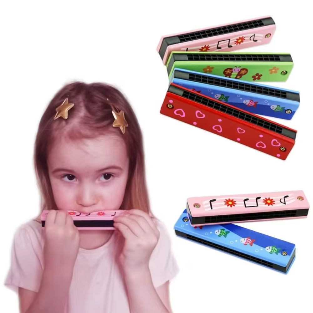 Melódica infantil de madera con dibujos animados y colores - imagen 3