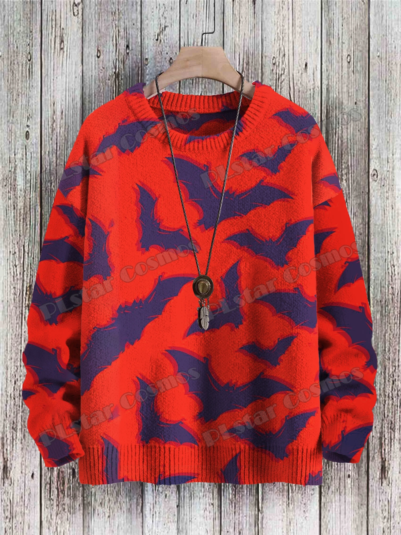 Jersey de pesca retro 3D con murciélagos – unisex invierno - imagen 5