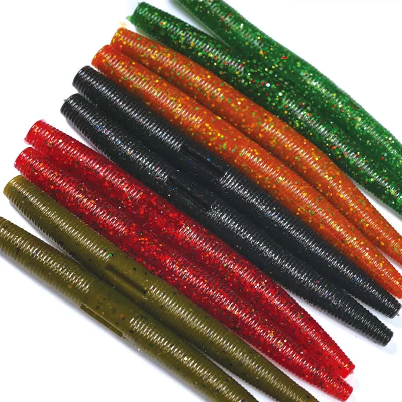 Cebo artificial senko de silicona 10 cm – gusano lento para