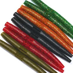Cebo artificial senko de silicona 10 cm – gusano lento para