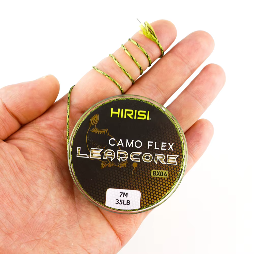 Hirisi Leadcore para carpa línea trenzada de plomo camuflada - imagen 4