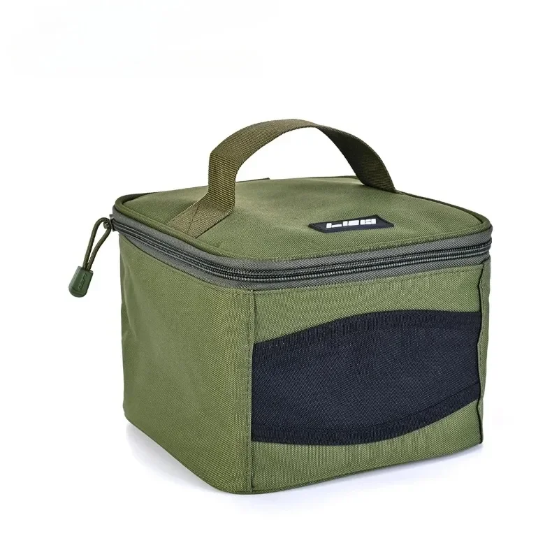 Detalle de la bolsa de pesca cúbica plegable y estructura