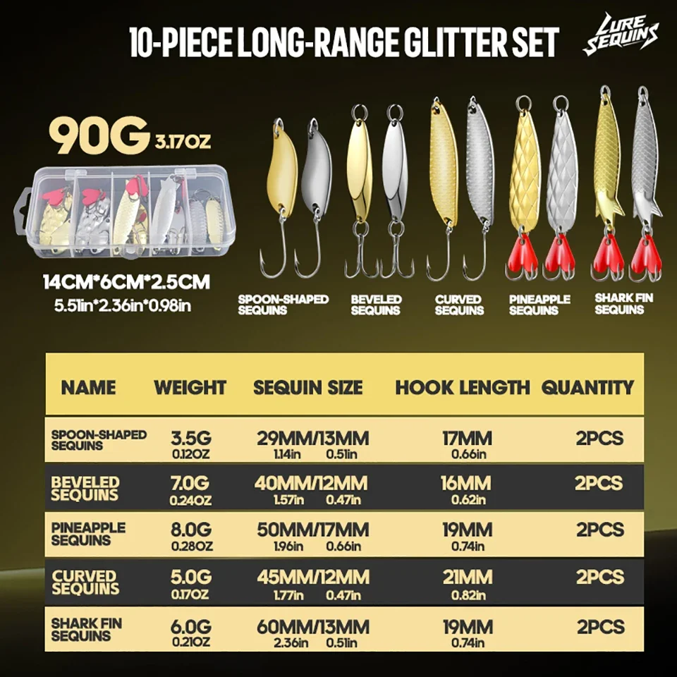 Señuelos WALK FISH cuchara giratoria jig metálico dorado y plateado - imagen 2