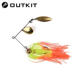 OUTKIT Wobbler metálico – Señuelo giratorio para pesca deportiva
