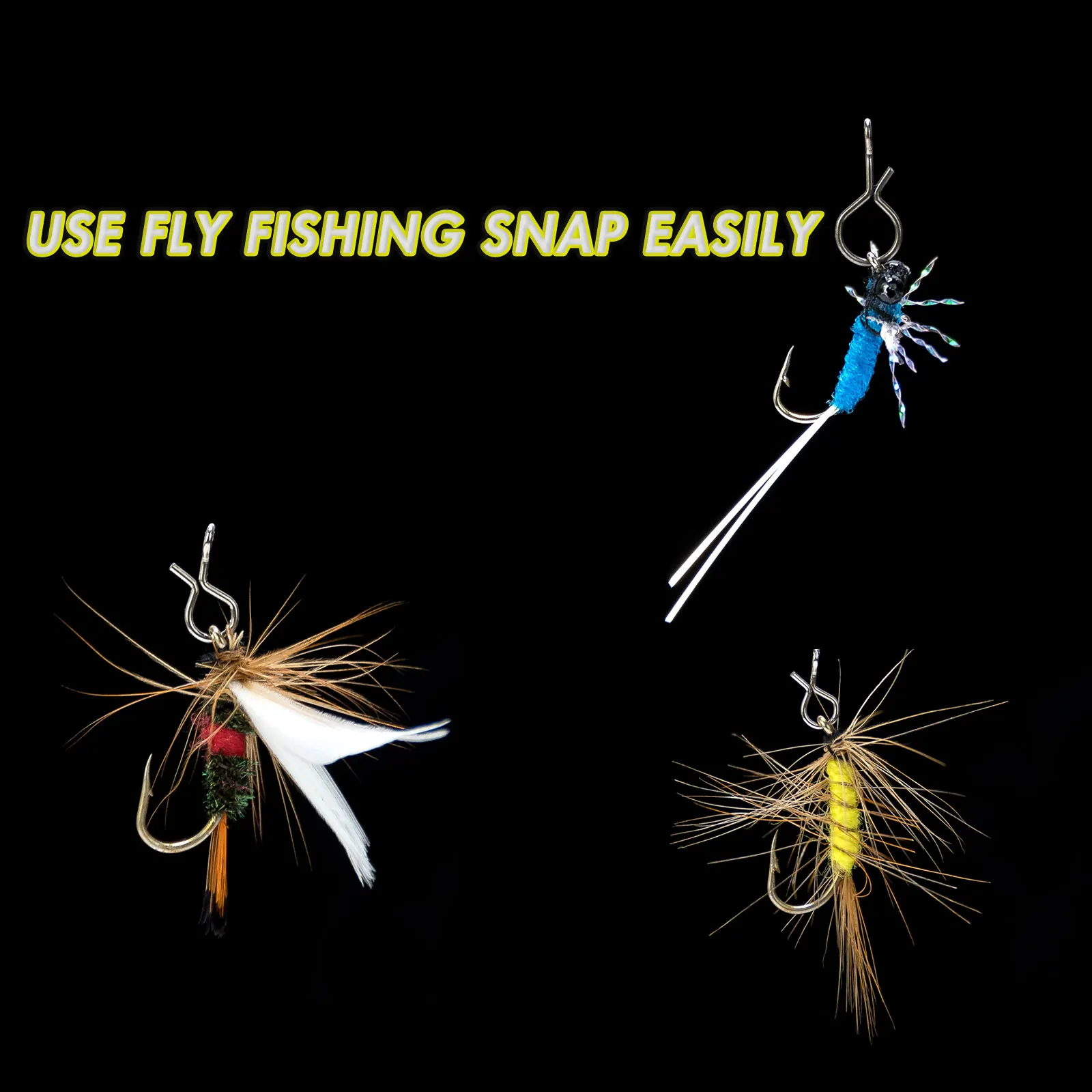Clips de cambio rápido para pesca con mosca de acero alto carbono - imagen 4