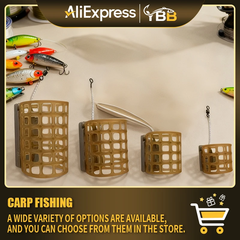 Alimentador de malla con agarre para pesca de carpa