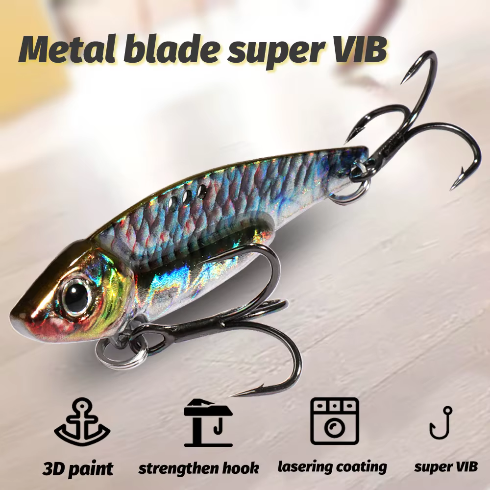 GOBAIT VIB – Señuelo de vibración con anzuelo triple para spinning - imagen 4