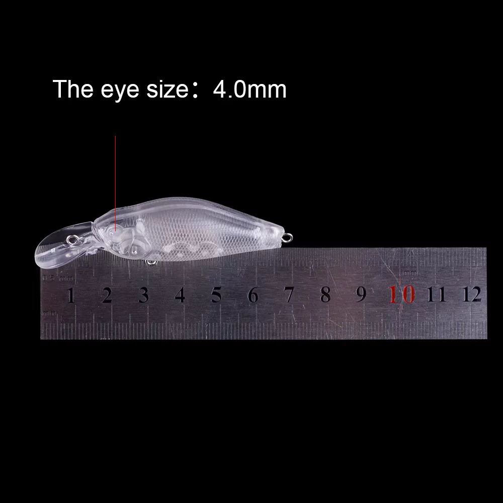 Hanlin-Mini Señuelo de manivela lubina flotante transparente - imagen 3