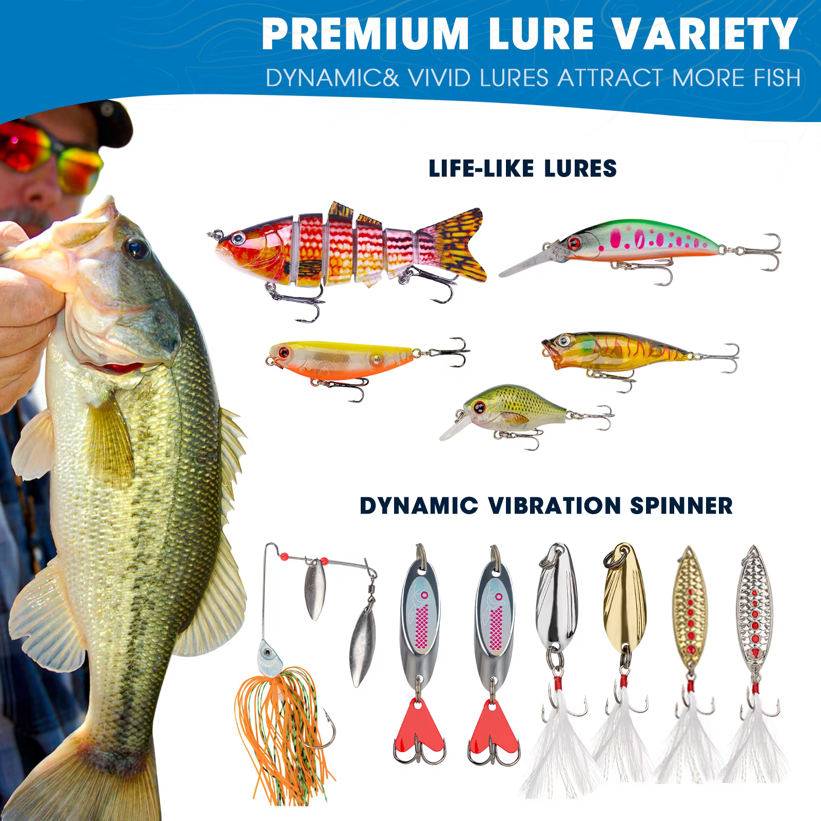 Kit de Señuelos de Pesca para Trucha, Pike y Bass - imagen 3