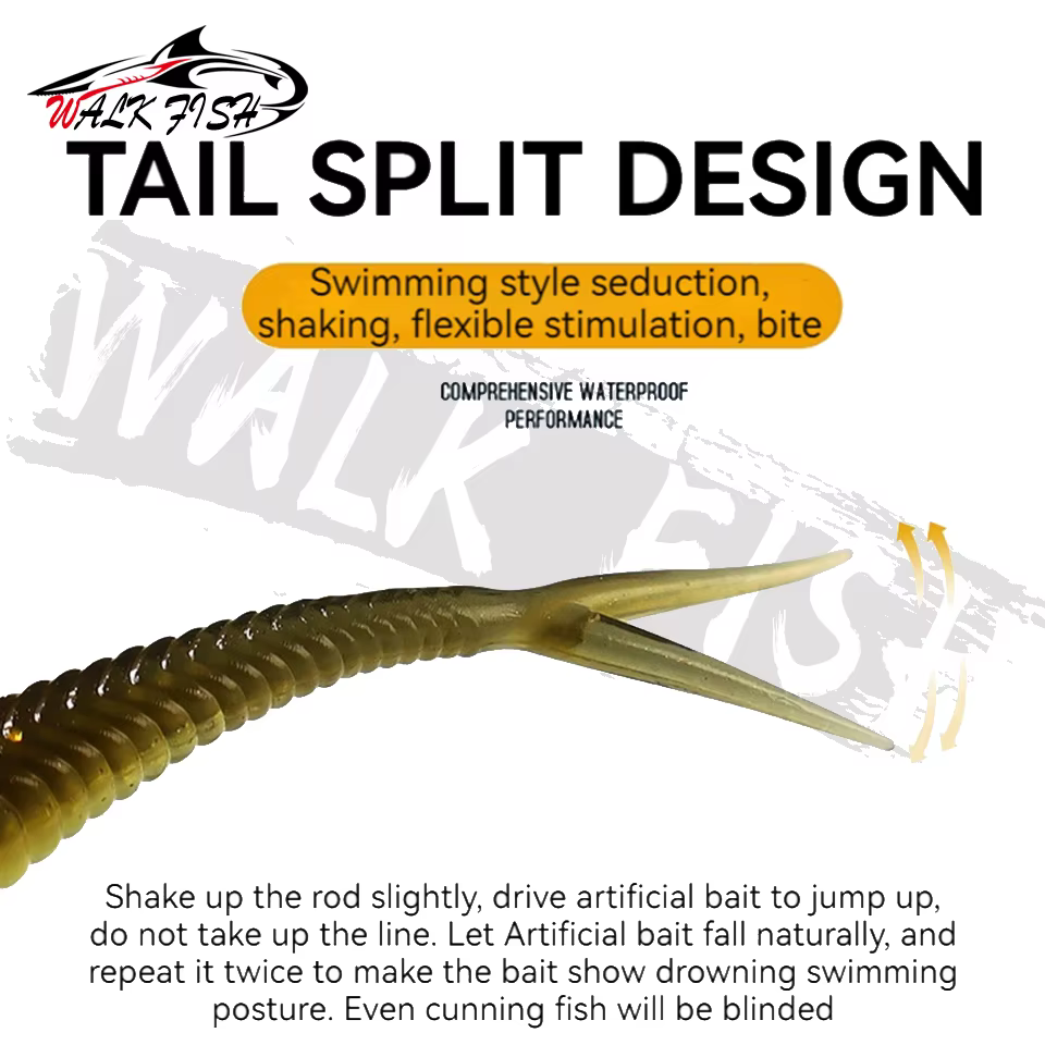 Swimbait Walk Fish para lubina – Silicona blanda - imagen 2