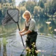 Red de pesca plegable grande de aluminio con malla reforzada - imagen 4
