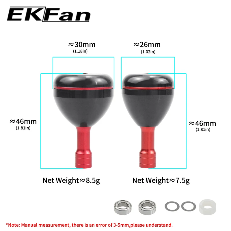 EKFan perilla de carrete ultraligera de aluminio para spinning - imagen 2