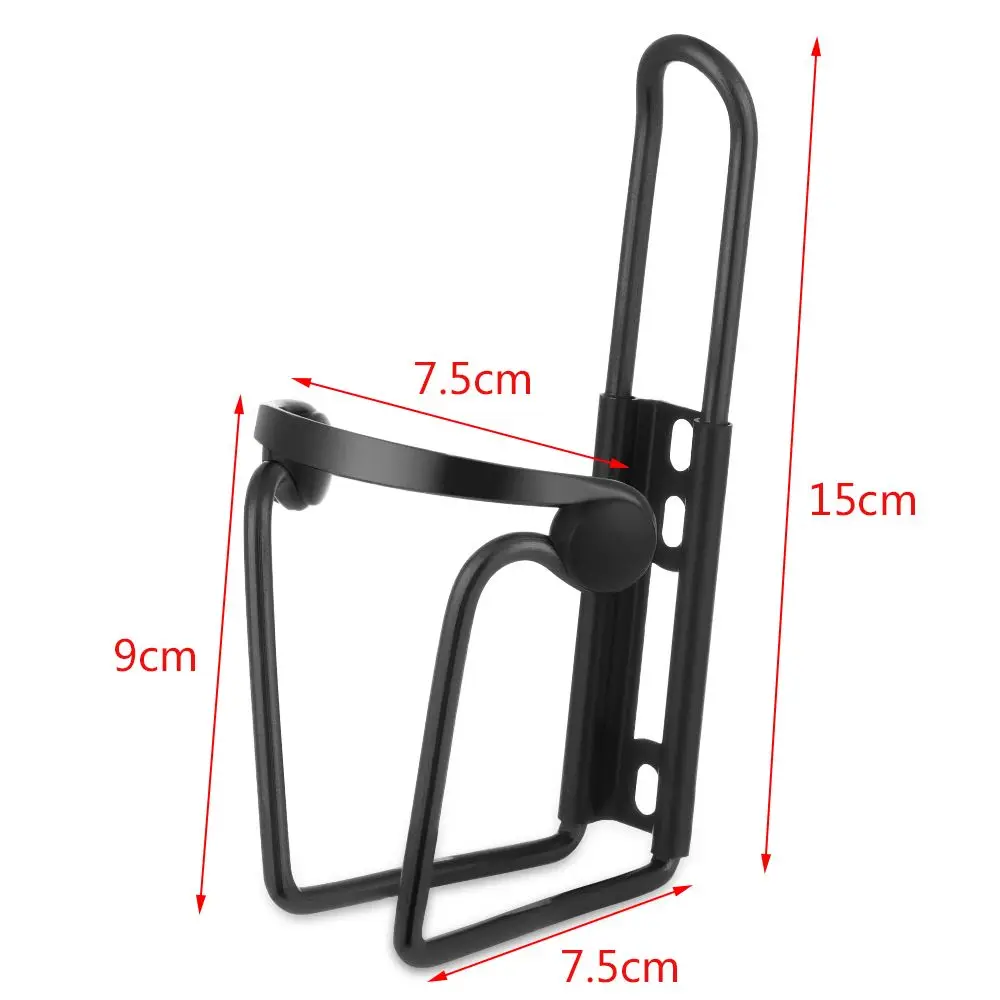 Soporte de botellas para bicicleta, acabado metálico