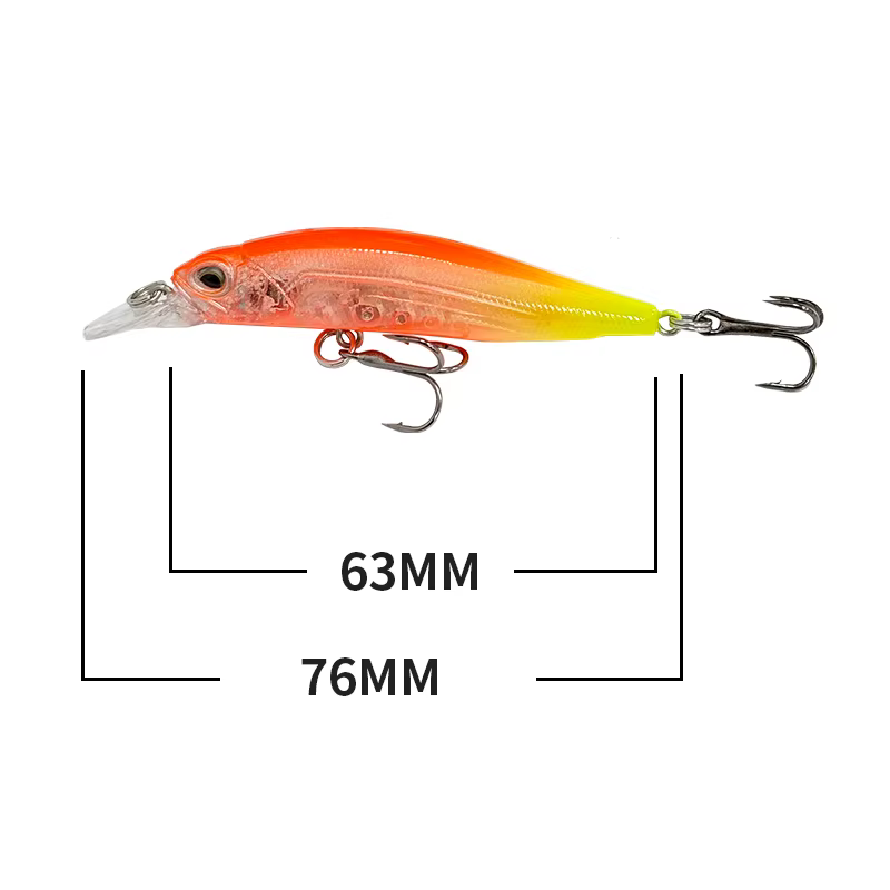 Rozante 63SP Jerkbait suspendido UV – Señuelo para trucha y lubina - imagen 5
