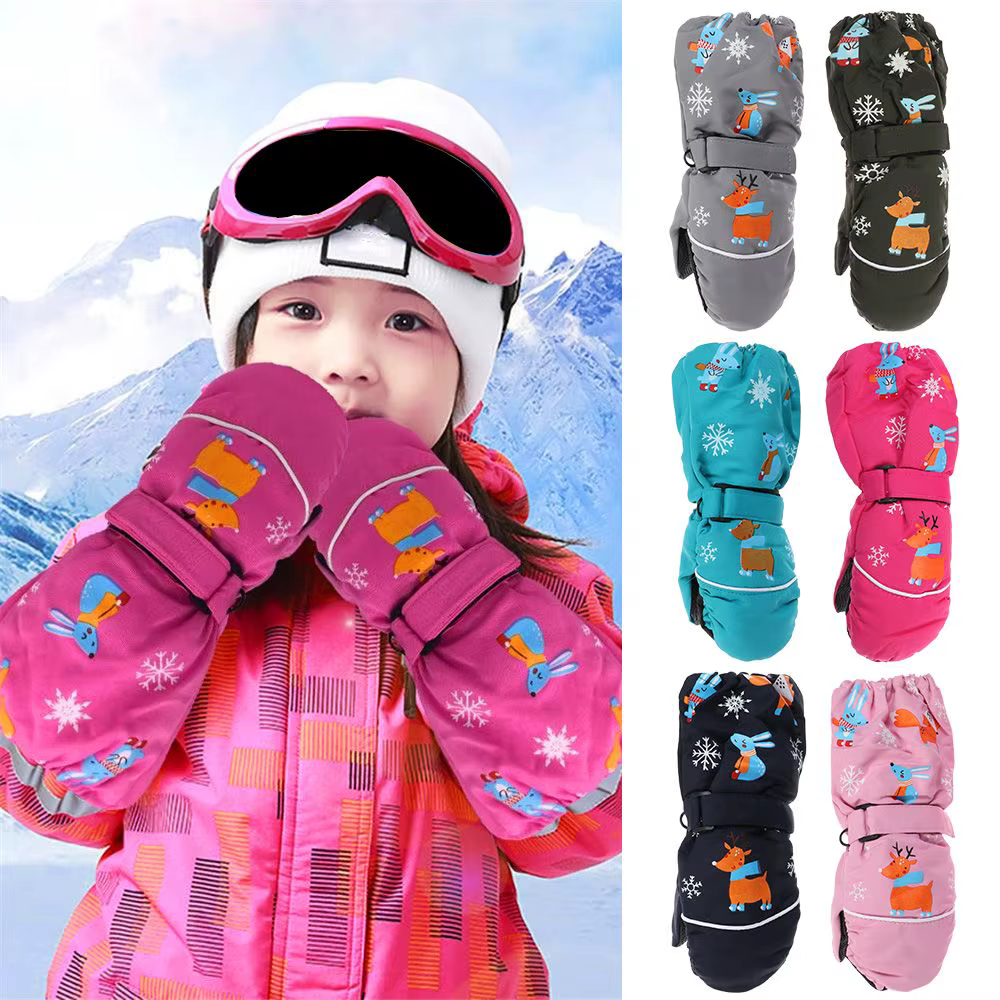 Guantes Esquí Impermeables para Niños – Cálidos con Dibujos Animados - imagen 2