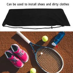 Bolsa raqueta tenis terciopelo con correa ajustable negra