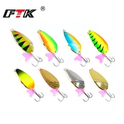 FTK Señuelo Doble Cuchara + Anzuelo Triple 25-35g – Metal para lubina