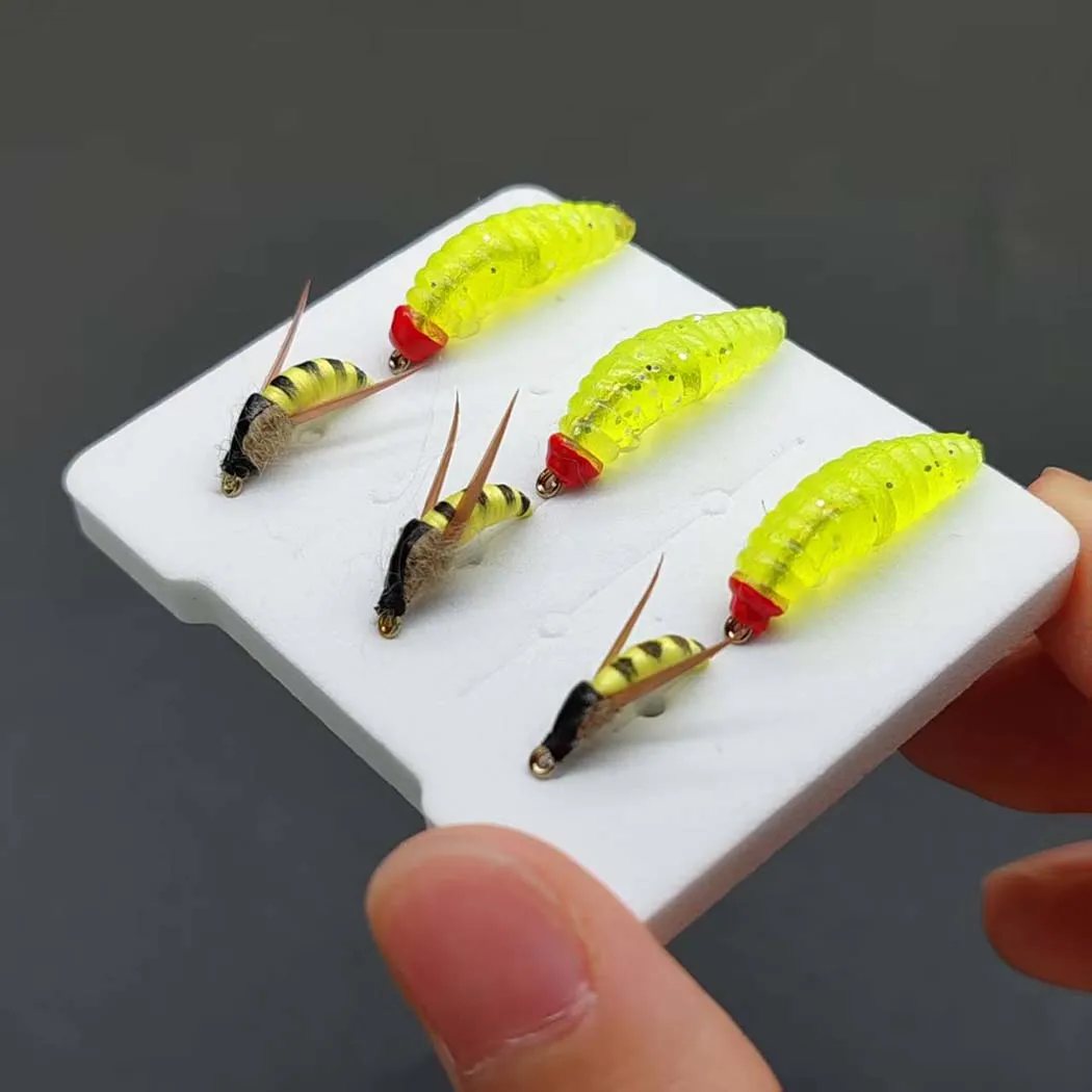 Cebo con mosca seca Ninfa – estilos mixtos para trucha y salmón - imagen 3