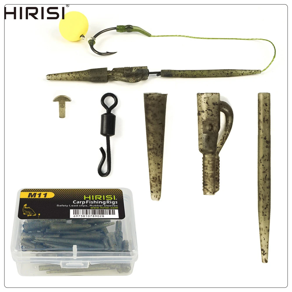 Kit completo de aparejos de pesca Hirisi Quick-Change con clips, fundas y giratorios