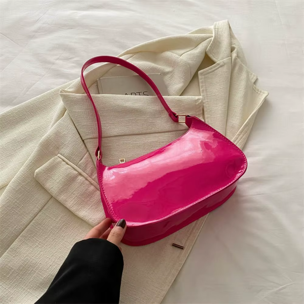 Bolso bandolera pequeño de PU con cierre para diario