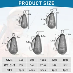 THKFISH Plomos de lanzamiento para pesca drop shot – agua salada