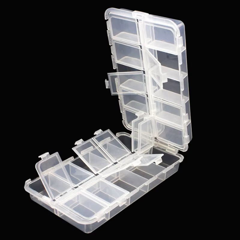 Caja de aparejos WEIHE mini roja transparente - imagen 2