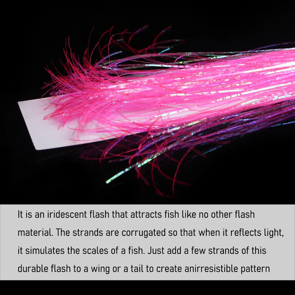 Wifreo Tinsel iridiscente corrugado para streamer de trucha y salmón - imagen 3