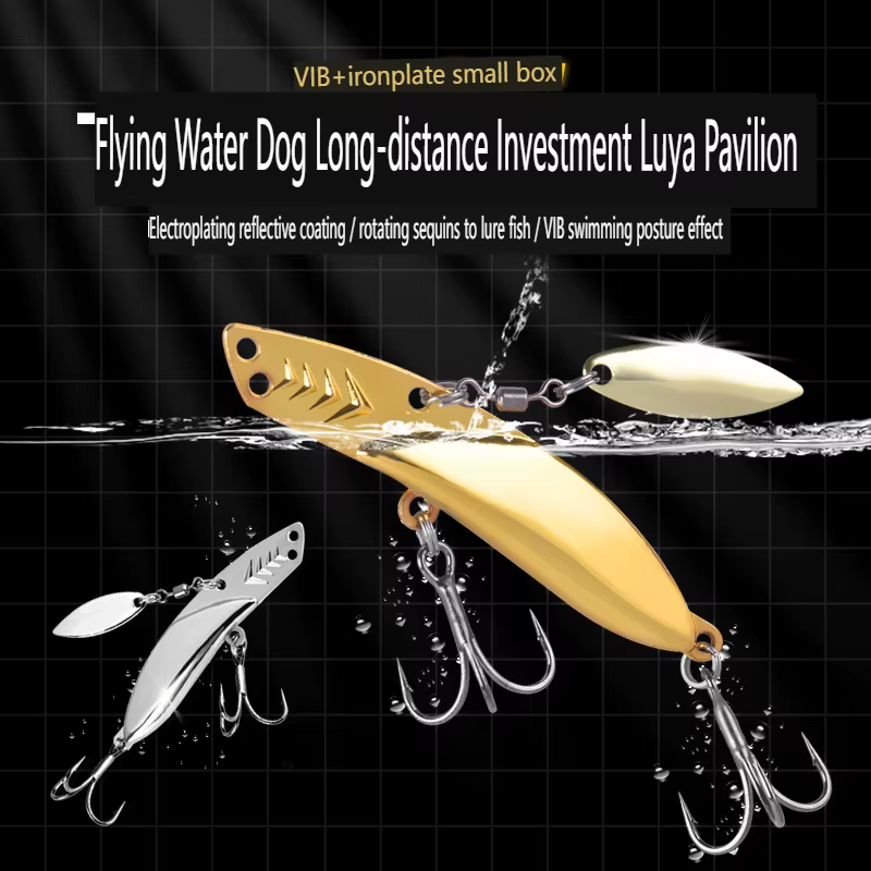 Jigs Lentejuelas de Peso Tiro Largo – Acabado Hierro con Trailer