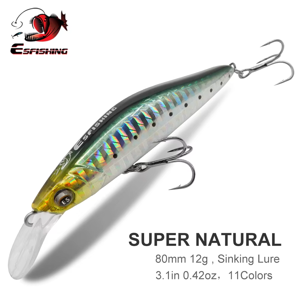 ESFISHING Super Natural Wobbler – Señuelo hundido para lubina - imagen 5