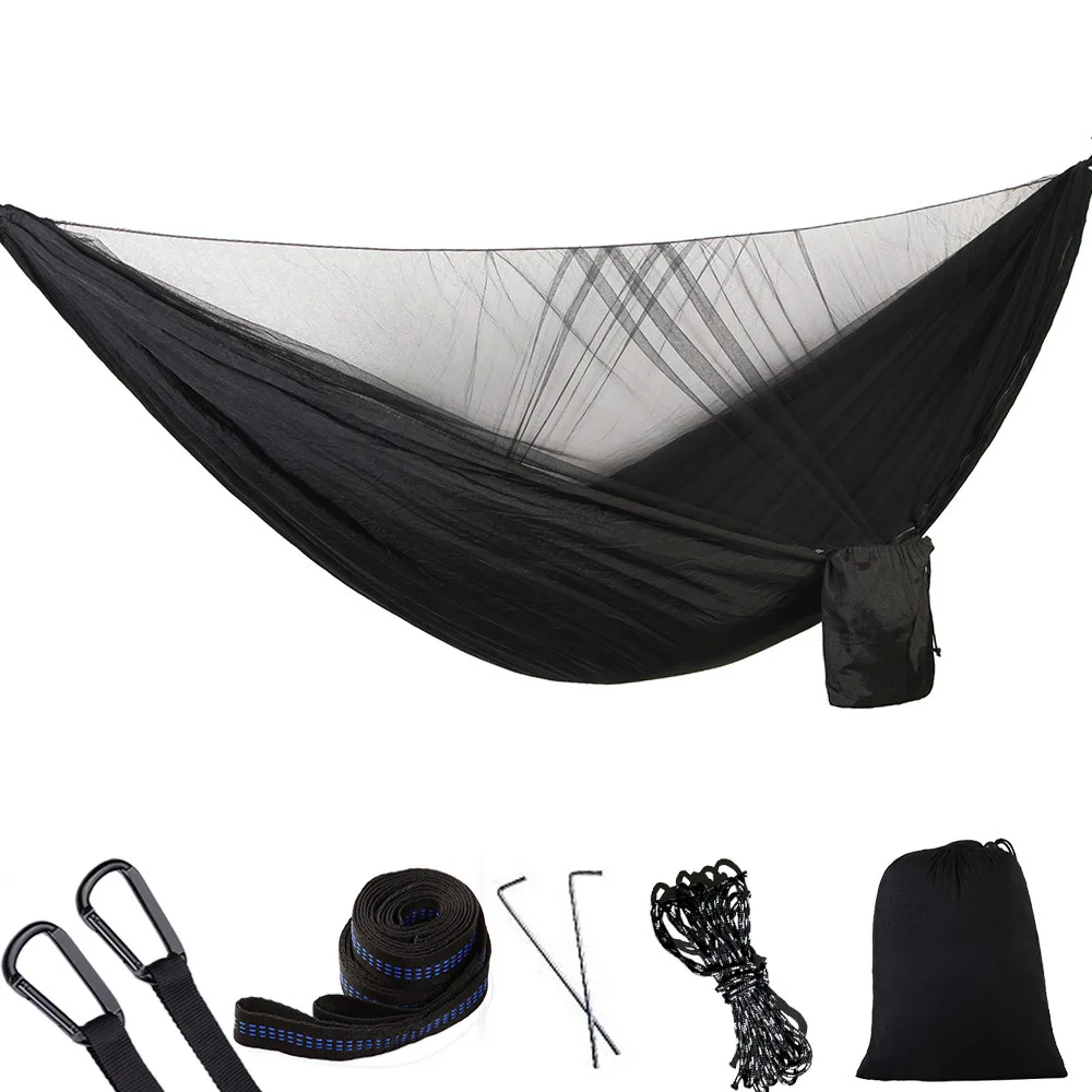 Hamaca plegable con mosquitera y correas