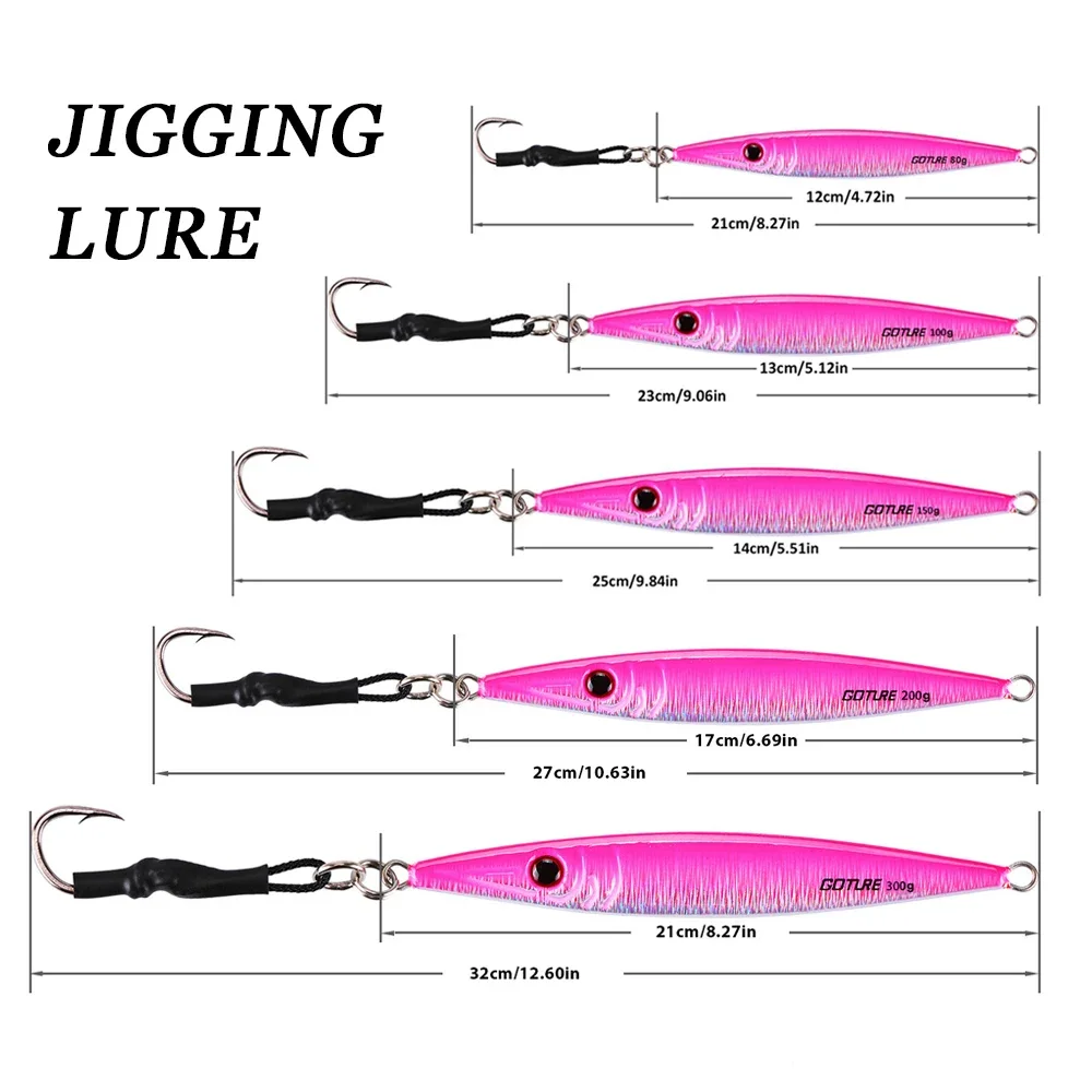 Goture señuelo cuchara jigging paso lento de plomo para lubina