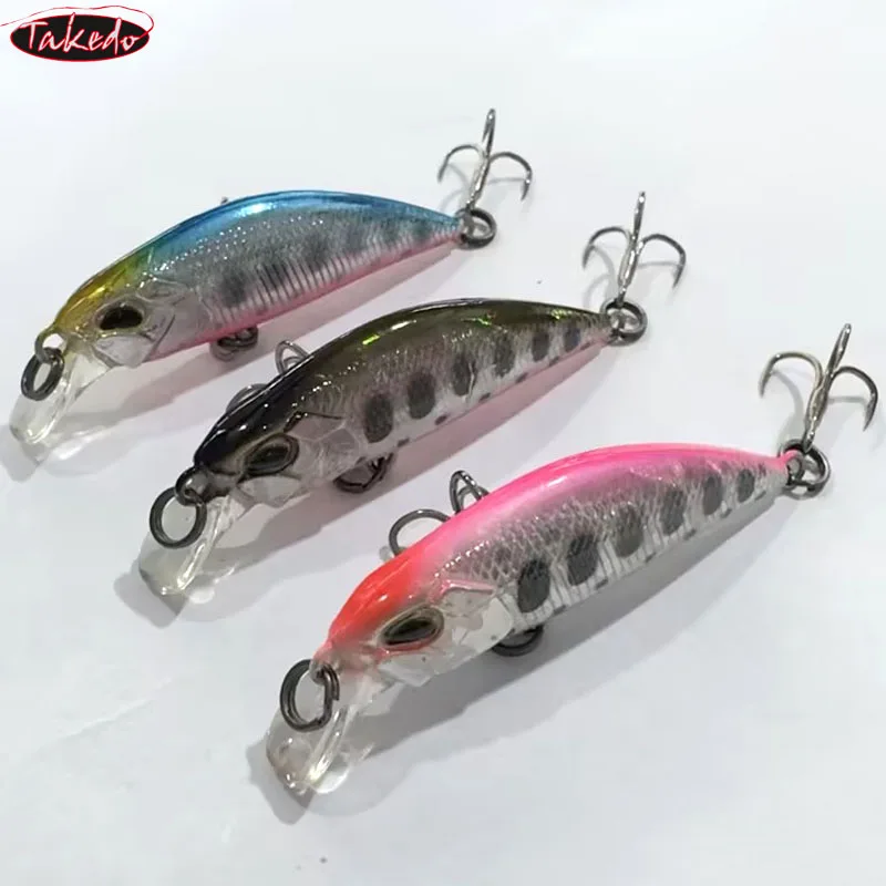 TAKEDO Minnow de hundimiento lento con anzuelo triple para lubina - imagen 5