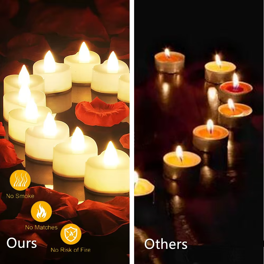 Velas LED en forma de corazon - Romanticas, sin llama - San Valentin - imagen 4