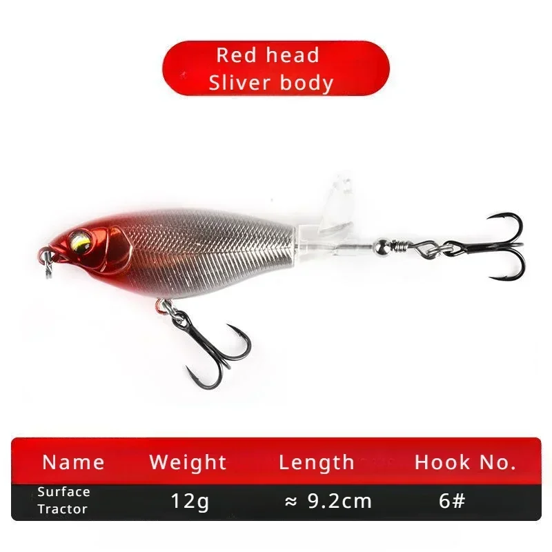 Señuelo Topwater Lua Negro – Cebo de superficie para lubina - imagen 4