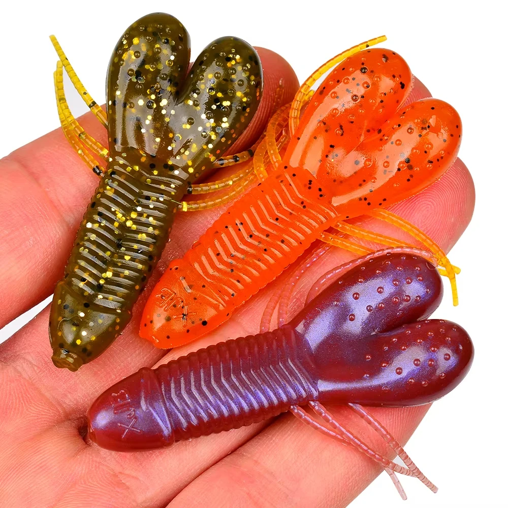 Señuelos blandos para lubina QAJTAO tipo insecto acanalado - imagen 4