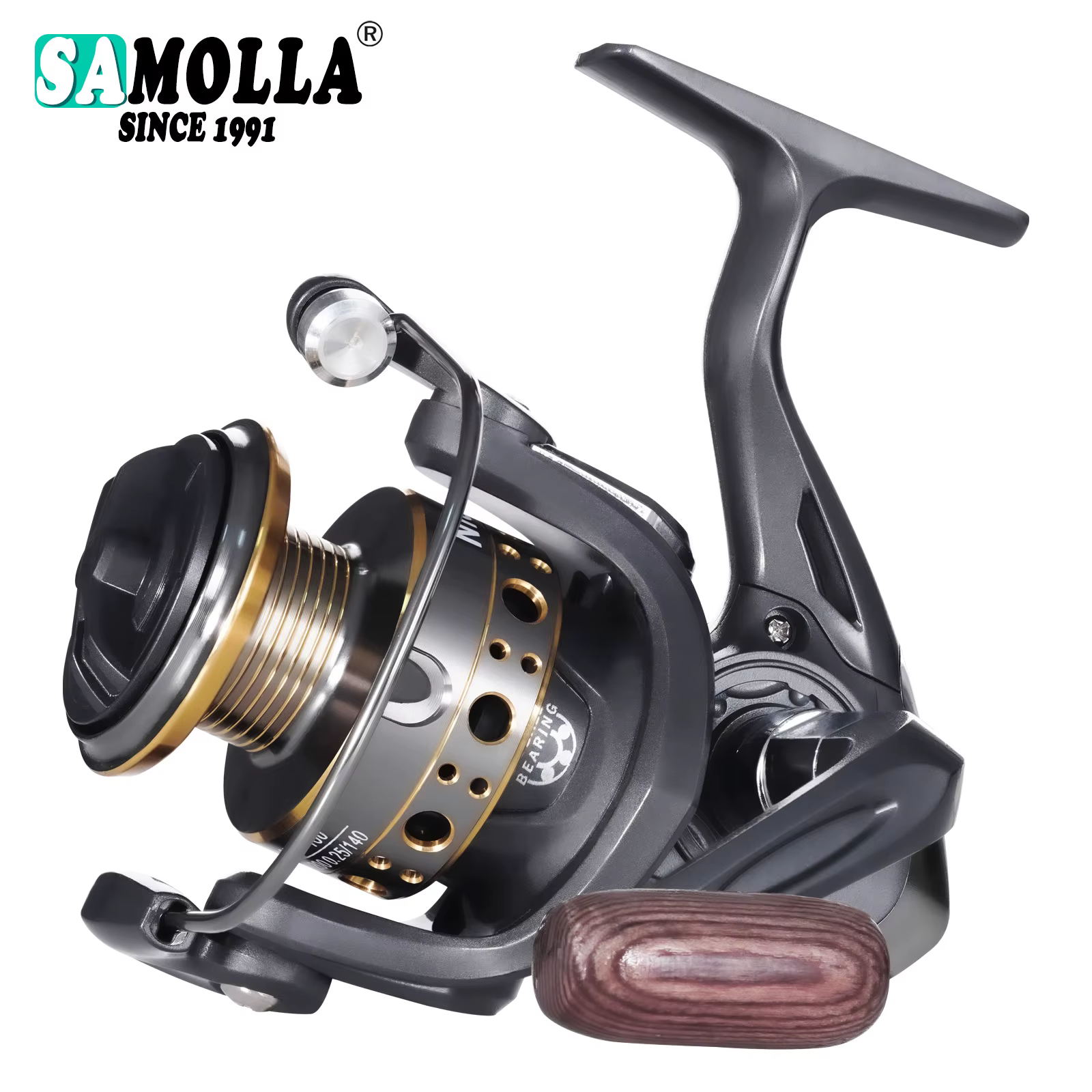 Carrete Giratorio Samolla Aluminum 7+1BB – Spinning Marino Alta Resistencia