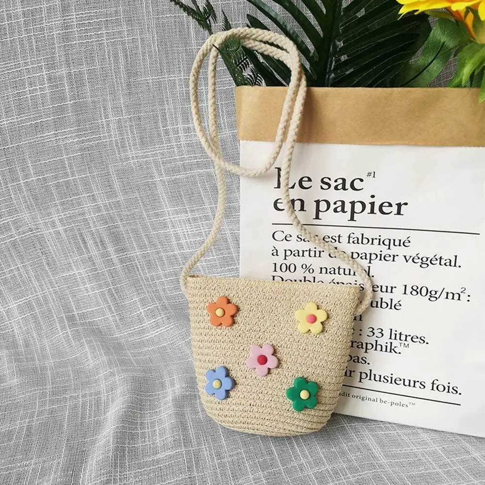 Bolsa bandolera de pesca de paja Carine – mini portamonedas - imagen 5