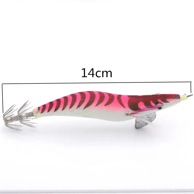 Señuelo calamar luminoso con anzuelo de pulpo para pesca