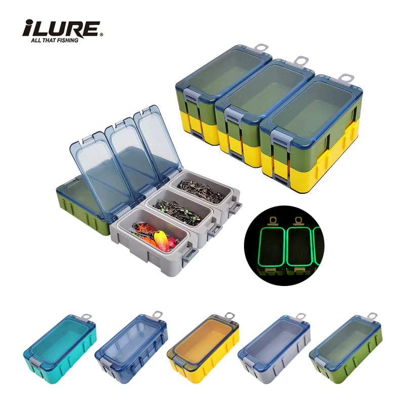Caja de aparejos para carpa con compartimentos y tapa rígida premium