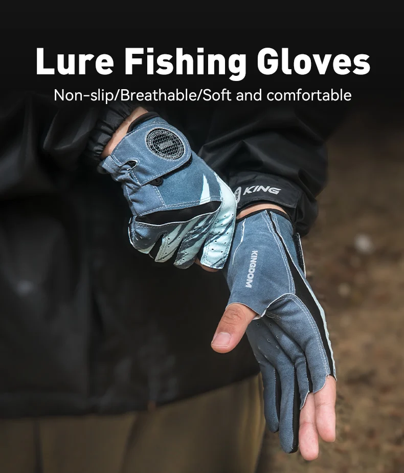 Guantes antideslizantes Kingdom para pesca al aire libre