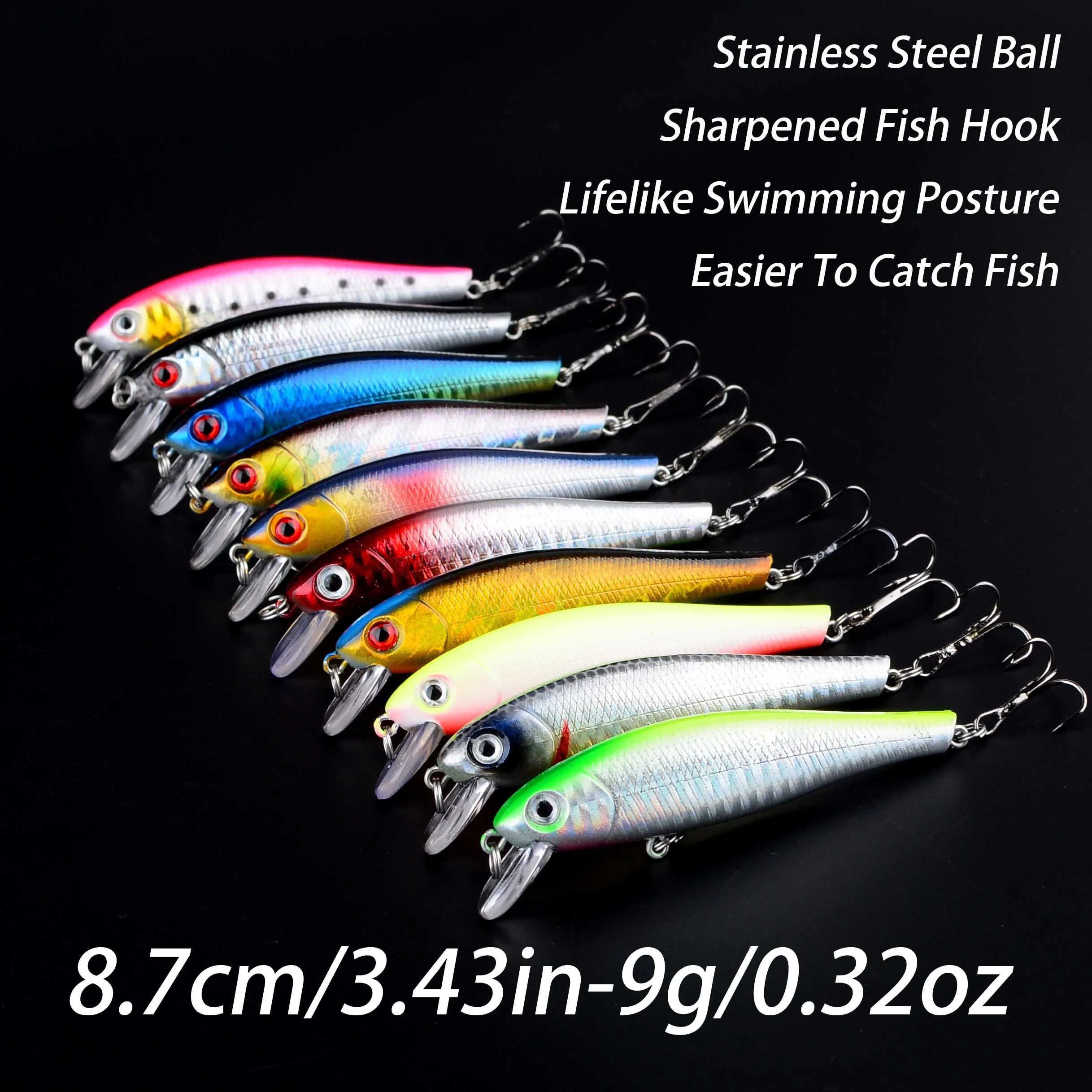 Señuelo jerkbait flotante de lance largo con anzuelo de calidad - imagen 5